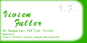 vivien fuller business card